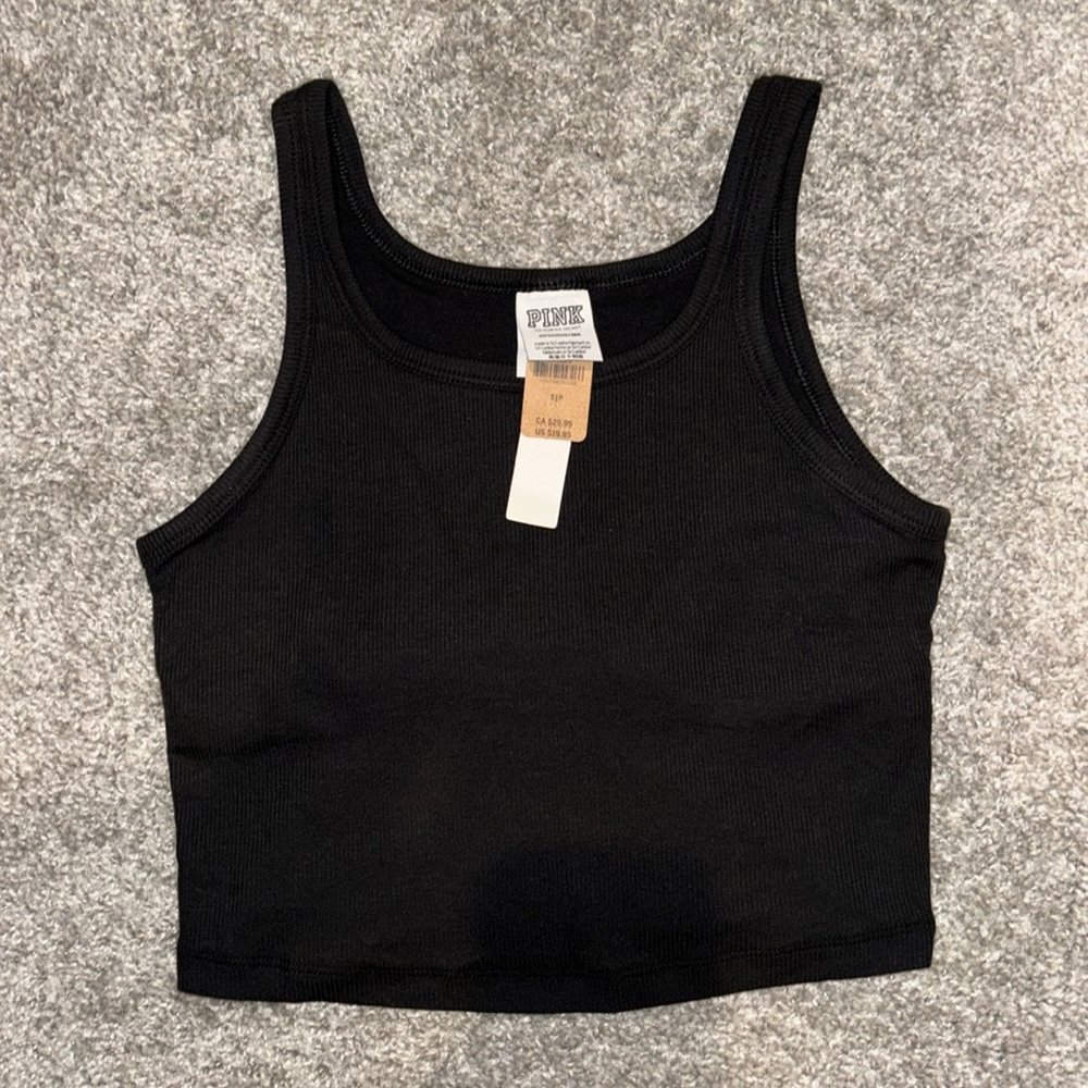 New with tags PINK cropped tank top.